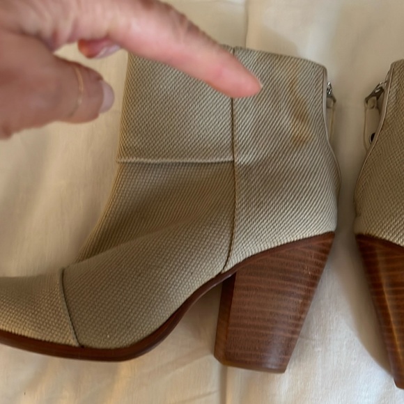 Rag & Bone Newbury taupe canvas and leather boots - Picture 10 of 17